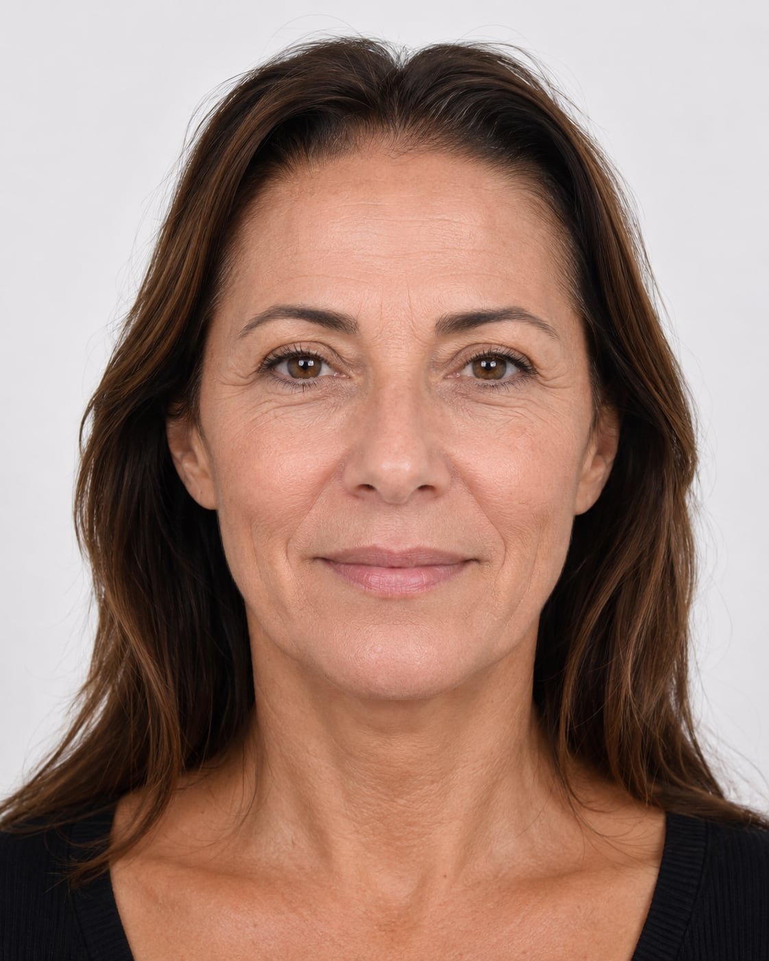 Antes — rosto antes da harmonização orofacial